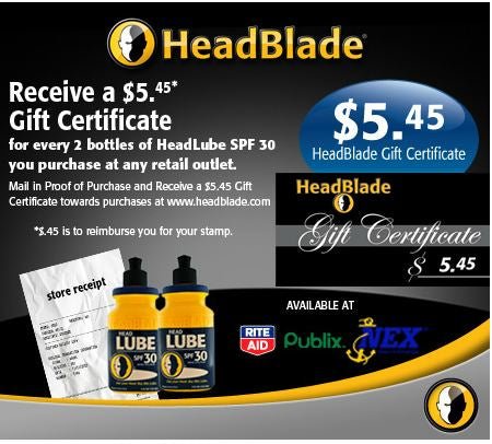 Buy HeadLube SPF 30 At Retail, Get A Gift Certificate! - HeadBlade