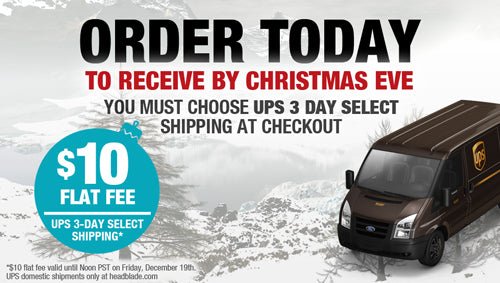 Get It In Time! $10 For UPS 3-Day Select *Offer Closed* - HeadBlade