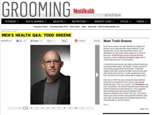 Men’s Health Q&A With Todd Greene - HeadBlade