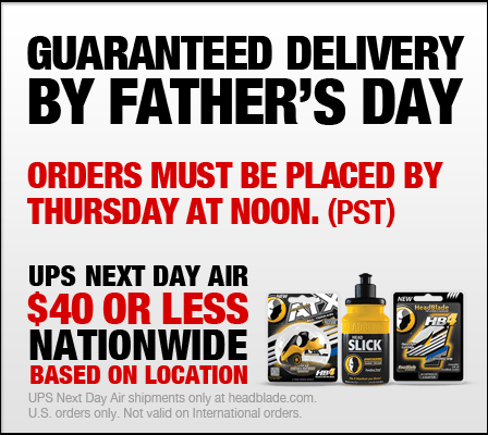 (Offer Closed) Father’s Day Delivery – UPS Next Day Air For $40 Or Less - HeadBlade