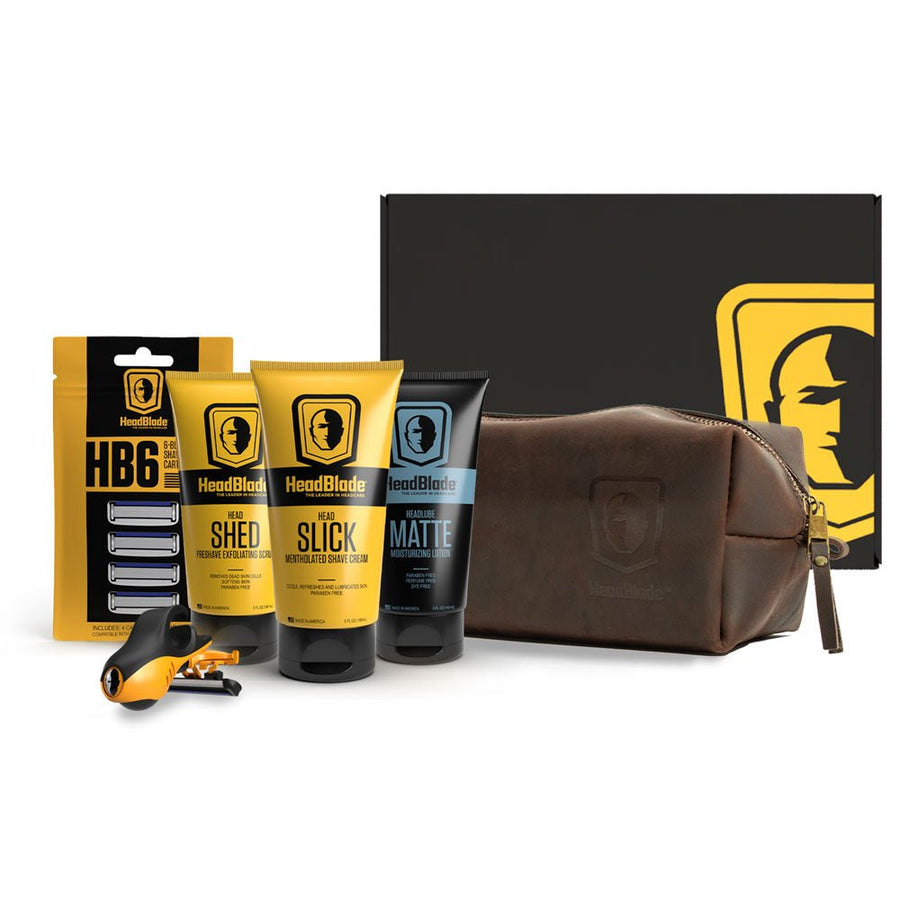 Performance Kit with Leather Dopp Bag - HeadBlade