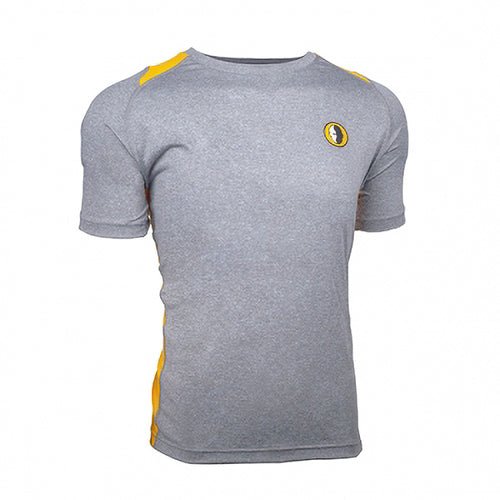 Grey Athletic Shirt with Yellow Accent - HeadBlade