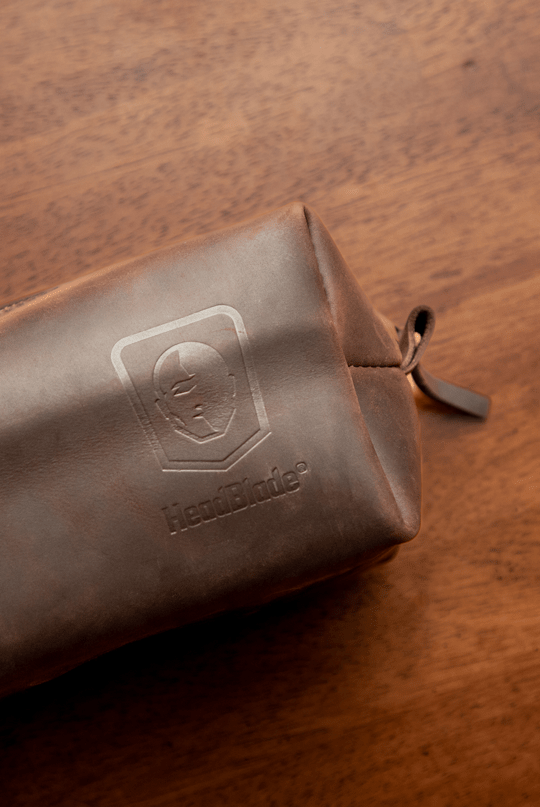 Luxury Leather Dopp Bag - HeadBlade