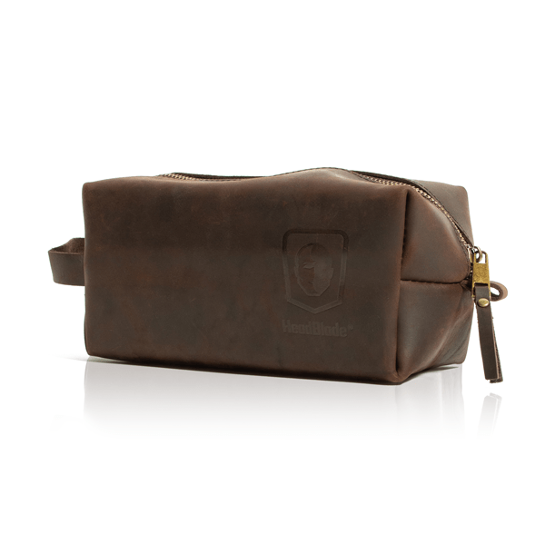 Luxury Leather Dopp Bag - HeadBlade