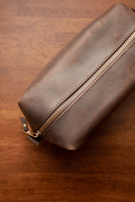 Luxury Leather Dopp Bag - HeadBlade